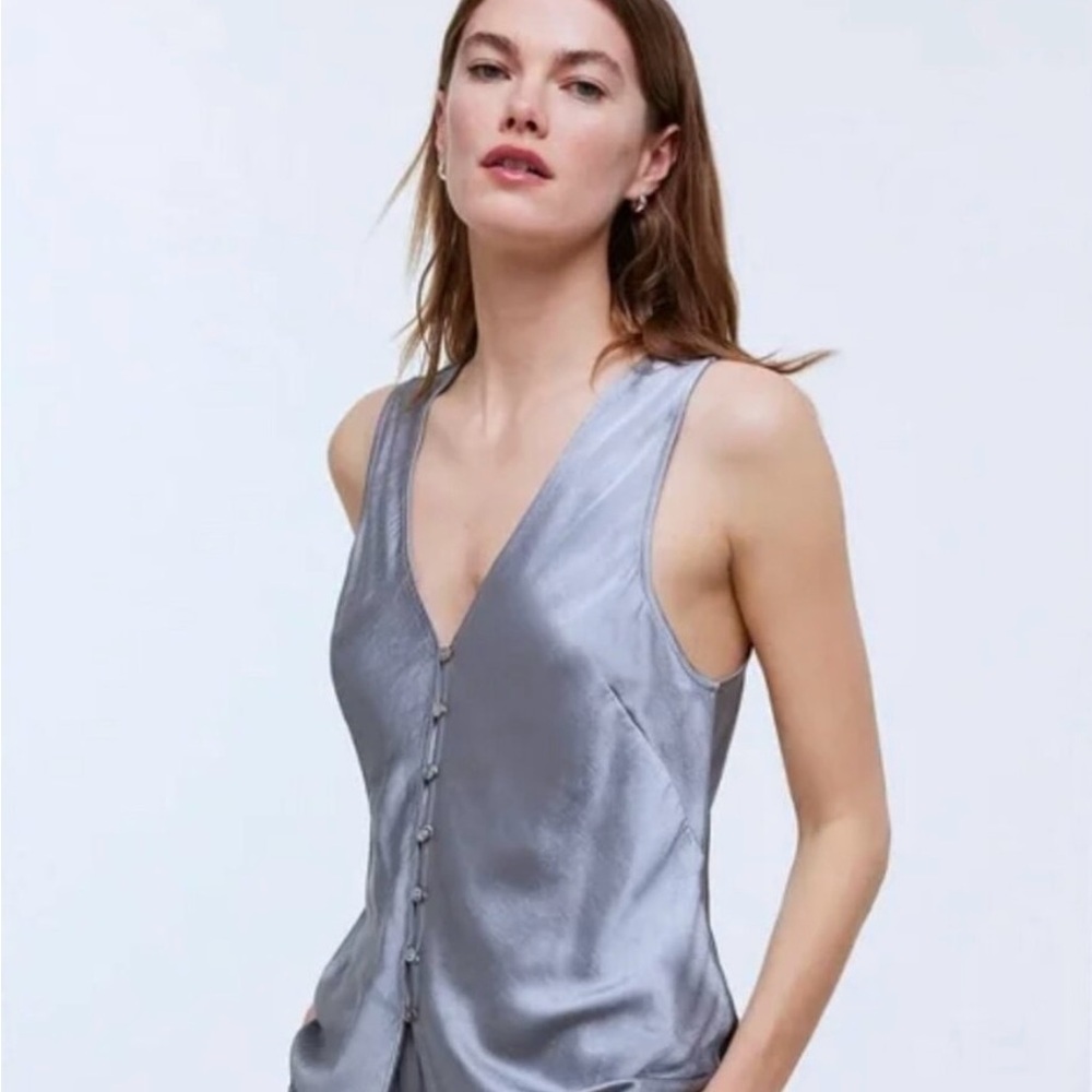 Madewell Silver Vest Top